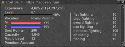 Signature for player Cort Skull